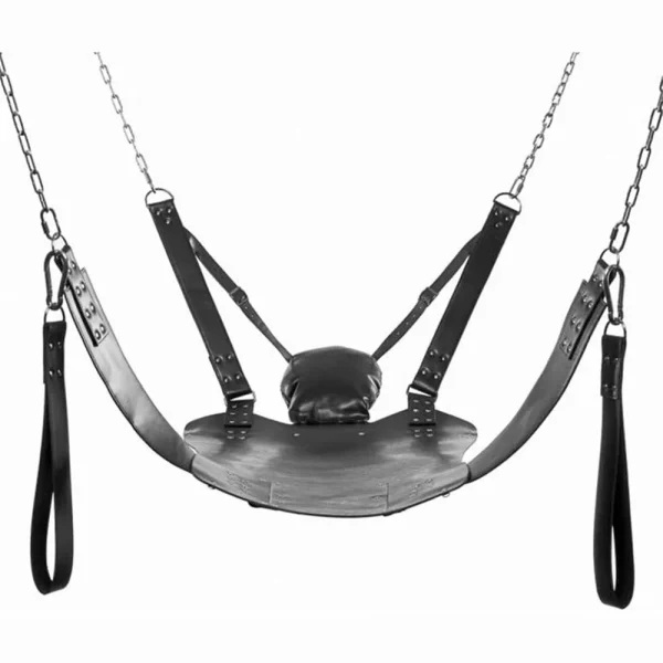 balancoire bdsm cuir noir