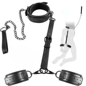 bondage BDSM harnais collier et menottes