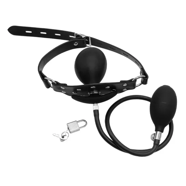 bâillon BDSM gonflable avec poire