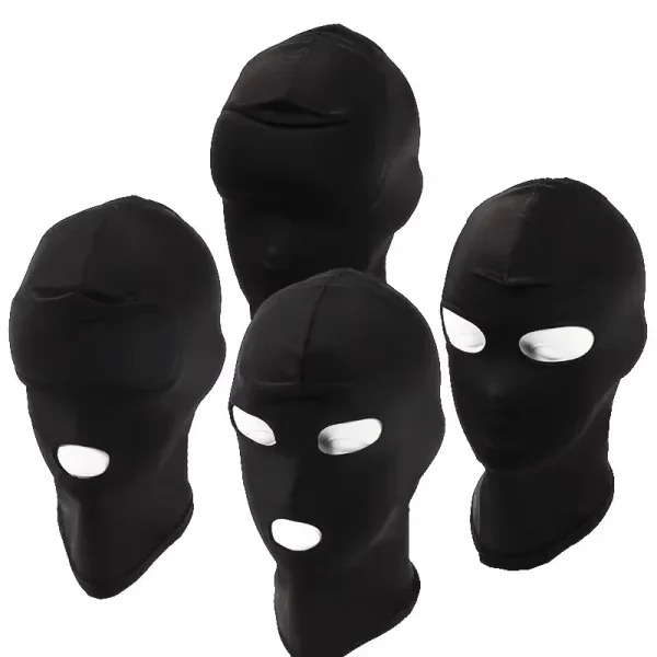 cagoule BDSM noire