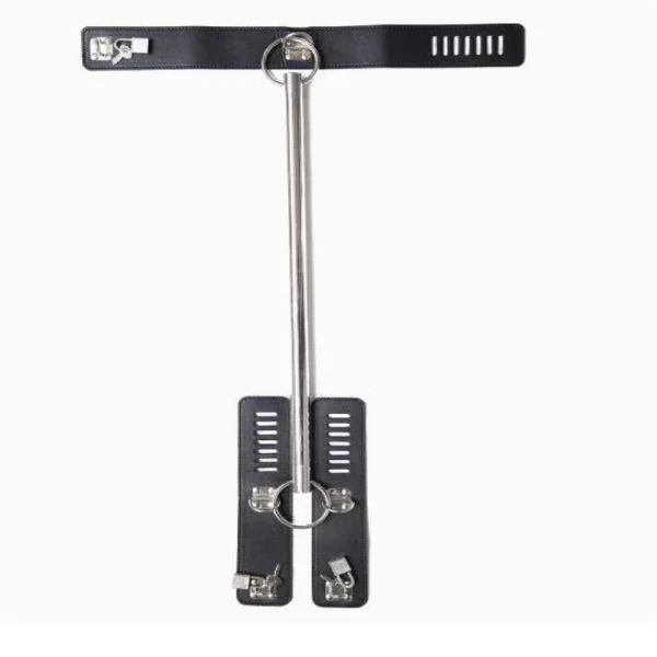 menottes BDSM collier et poignet avec barre