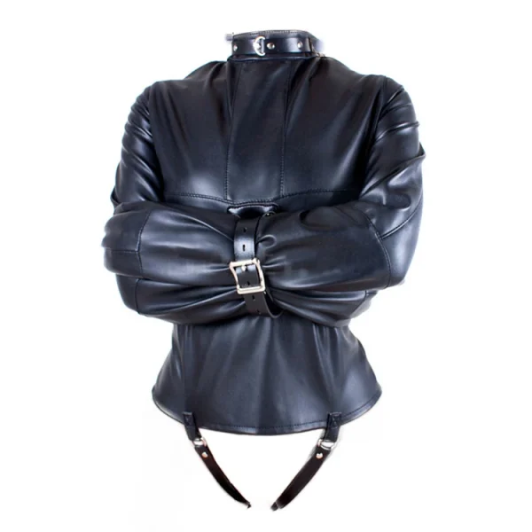 camisole BDSM simili cuir noir