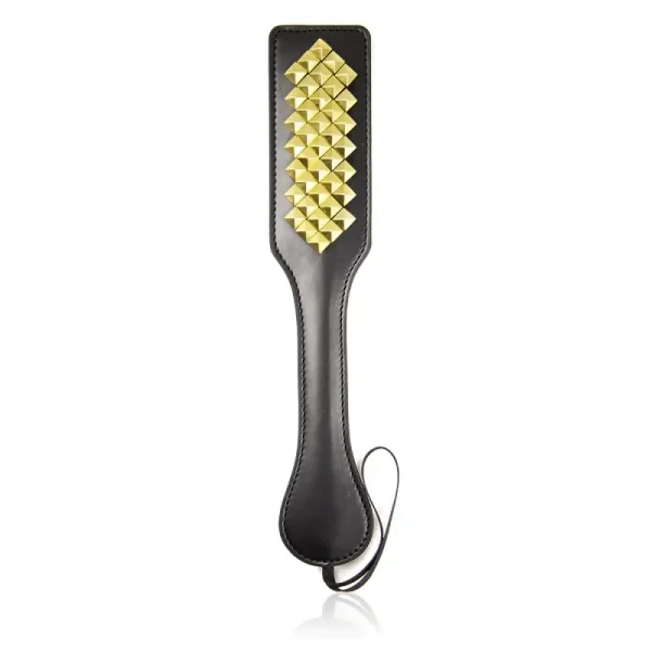 cravache BDSM paddle cloutée