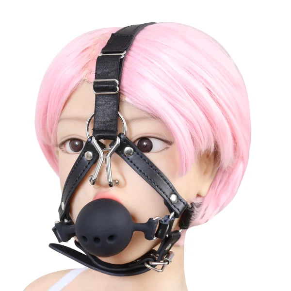 bâillon BDSM avec harnais réglable