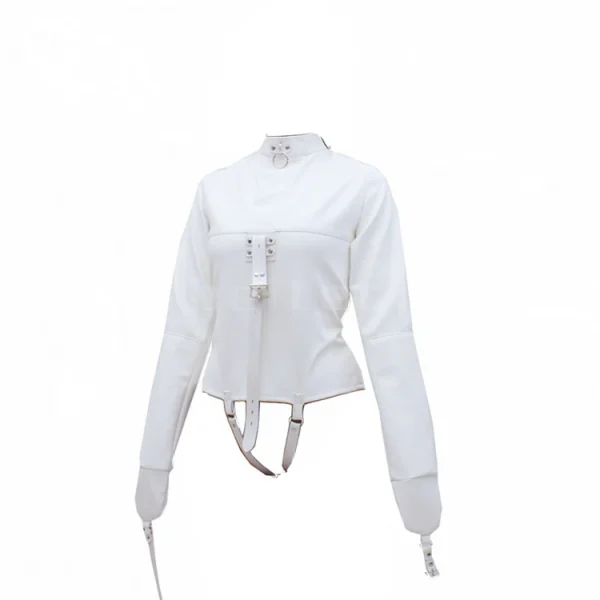 camisoles BDSM simili cuir blanc